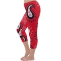 Floral pattern paisley style Paisley print.  Capri Winter Leggings  View2