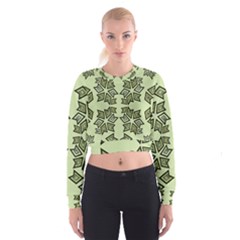 Abstract Pattern Geometric Backgrounds   Cropped Sweatshirt by Eskimos