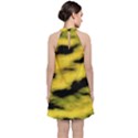 Yellow Waves Flow Series 1 Velvet Halter Neckline Dress  View2