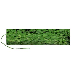 Green Waves Flow Series 2 Roll Up Canvas Pencil Holder (l) by DimitriosArt