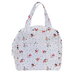 Cute Faces Of Snowmen Boxy Hand Bag by SychEva