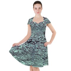 Blue Waves Flow Series 5 Cap Sleeve Midi Dress