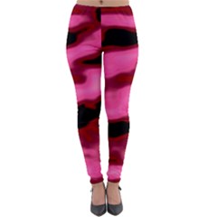 Pink  Waves Flow Series 3 Lightweight Velour Leggings by DimitriosArt