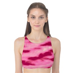 Pink  Waves Flow Series 4 Tank Bikini Top by DimitriosArt