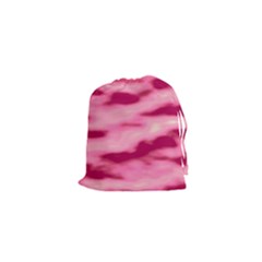 Pink  Waves Flow Series 4 Drawstring Pouch (xs) by DimitriosArt