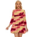 Red Waves Flow Series 3 Long Sleeve Babydoll Dress View1