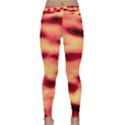 Red Waves Flow Series 4 Classic Yoga Leggings View1