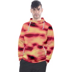 Red Waves Flow Series 4 Men s Pullover Hoodie by DimitriosArt