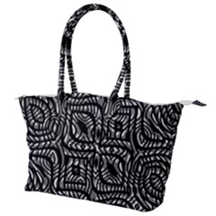 Black And White Abstract Tribal Print Canvas Shoulder Bag by dflcprintsclothing