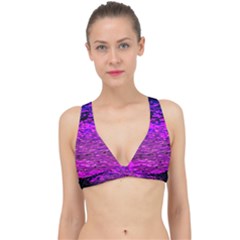 Magenta Waves Flow Series 1 Classic Banded Bikini Top by DimitriosArt