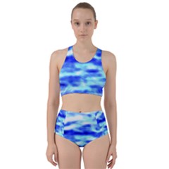 Blue Waves Flow Series 5 Racer Back Bikini Set by DimitriosArt