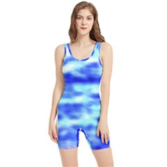 Blue Waves Flow Series 5 Women s Wrestling Singlet by DimitriosArt