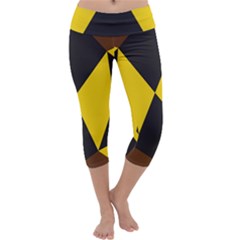 Abstract Pattern Geometric Backgrounds   Capri Yoga Leggings by Eskimos