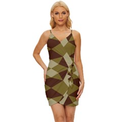 Abstract Pattern Geometric Backgrounds   Wrap Tie Front Dress by Eskimos