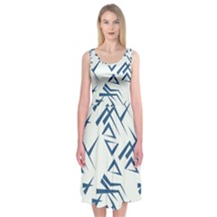 Abstract Pattern Geometric Backgrounds   Midi Sleeveless Dress