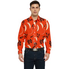 Folk Flowers Print Floral Pattern Ethnic Art Men s Long Sleeve  Shirt