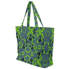 Floral Folk Damask Pattern  Zip Up Canvas Bag by Eskimos