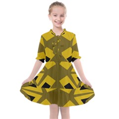 Abstract Pattern Geometric Backgrounds   Kids  All Frills Chiffon Dress by Eskimos