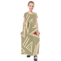 Abstract Pattern Geometric Backgrounds   Kids  Short Sleeve Maxi Dress by Eskimos