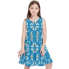 Abstract Pattern Geometric Backgrounds   Kids  Skater Dress by Eskimos