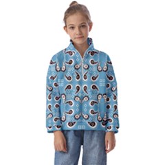 Floral Pattern Paisley Style Paisley Print  Doodle Background Kids  Half Zip Hoodie