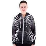 3d optical illusion, dark hole, funny effect Women s Zipper Hoodie 3d optical illusion, dark hole, funny effect Women s Zipper Hoodie
