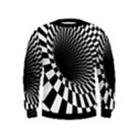 3d optical illusion, dark hole, funny effect Kids  Sweatshirt View1