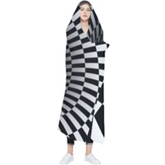 3d Optical Illusion, Dark Hole, Funny Effect Wearable Blanket