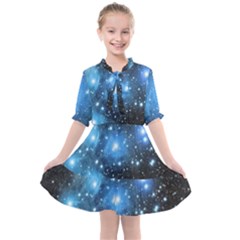 Pleiades (m45) Kids  All Frills Chiffon Dress by idjy