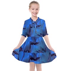 Peony In Blue Kids  All Frills Chiffon Dress by LavishWithLove