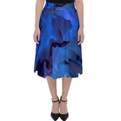 Peony In Blue Classic Midi Skirt by LavishWithLove