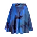 Peony in Blue High Waist Skirt View1