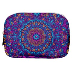 Vibrant Violet Mandala Make Up Pouch (small) by lujastyles