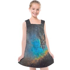 Pacman Nebula (ngc281) Kids  Cross Back Dress by idjy