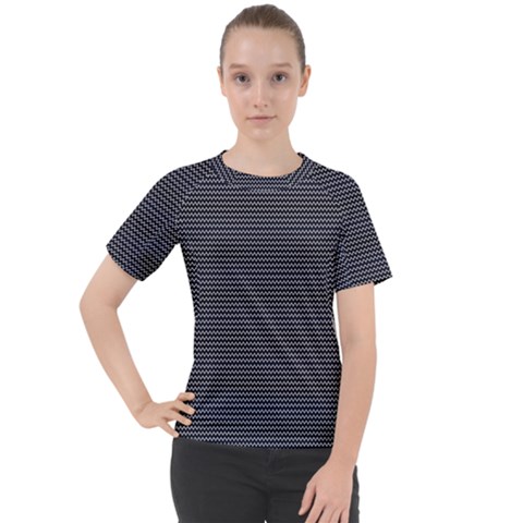 Chevron Colors Blanc/noir Women s Sport Raglan Tee by kcreatif