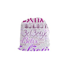 3cl3ctix Wordart Drawstring Pouch (small)