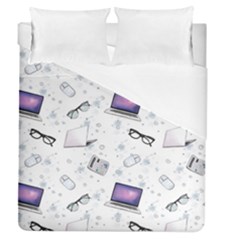 Computer Work Duvet Cover (queen Size) by SychEva