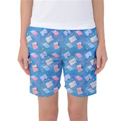 Notepads Pens And Pencils Women s Basketball Shorts by SychEva