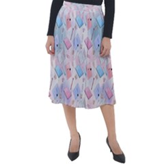 Notepads Pens And Pencils Classic Velour Midi Skirt  by SychEva