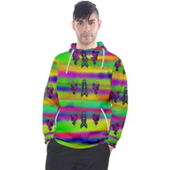 Mermaids And Unicorn Colors For Flower Joy Men s Pullover Hoodie by pepitasart