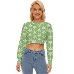 Weed Pattern Lightweight Long Sleeve Sweatshirt