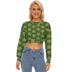 Weed Pattern Lightweight Long Sleeve Sweatshirt