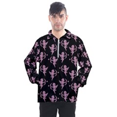 Cupid Pattern Men s Half Zip Pullover