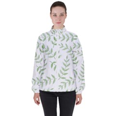 Tropical Pattern Women s High Neck Windbreaker by Valentinaart