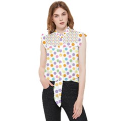 Dot Pattern Frill Detail Shirt