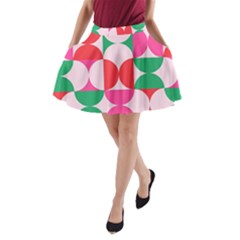 Geometric Pattern A-line Pocket Skirt