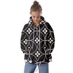 Black And White Pattern Kids  Oversized Hoodie