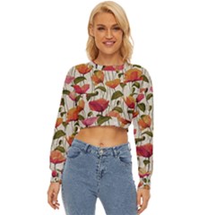 Floral Pattern Lightweight Long Sleeve Sweatshirt