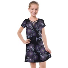 Floral Pattern Kids  Cross Web Dress by Valentinaart