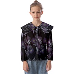 Floral Pattern Kids  Peter Pan Collar Blouse